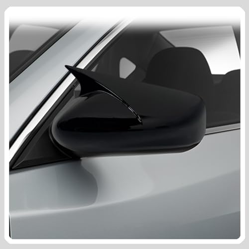 Image of Side Mirror Cover,for Nissan Altima 2013-2018, Bright Black Side Rear Mirror Covers Body Kit Accessories for Cars（Without Turn Signal Cutout）