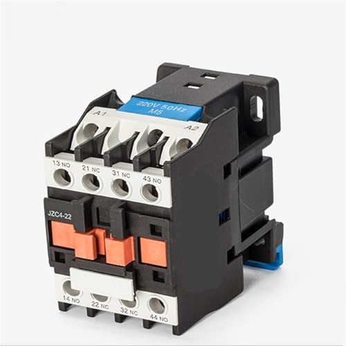 Relé intermedio JZC4-22 de 220V con 2 contactos abiertos y 2 cerrados para cuadro eléctrico