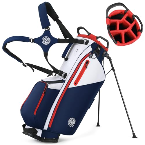 Sturdum 7 Way Golf Stand Bag, Lightweight Golf Bags for Men Women with Full-Length Dividers, Ergonomic Design, Weather-Resistant, Multi Pockets