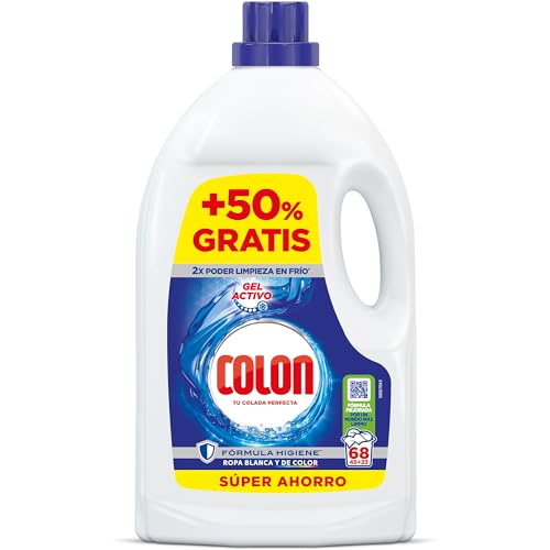 Colon Gel Activo Detergente para la lavadora, 68 lavados