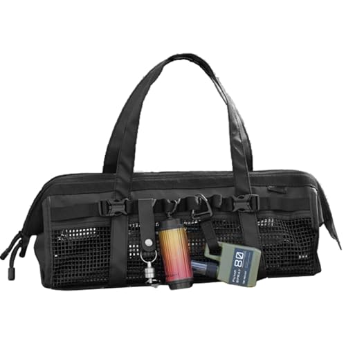 para Piquetas de Tienda | Organizador Portátil Impermeable de Gran Capacidad | de Malla para Gimnasio | para Camping Senderismo Fitness Almacenamiento Viajes Equipaje Golf Ropa Transporte Gimnasio