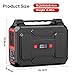 Powkey 99Wh/ 27000mAh Portable Power Station,100W Camping Power Pack,Solar Generator with AC/DC/USB/Type- C Outlet for Outdoors Camping Travel Fishing Emergency Power Supply Red
