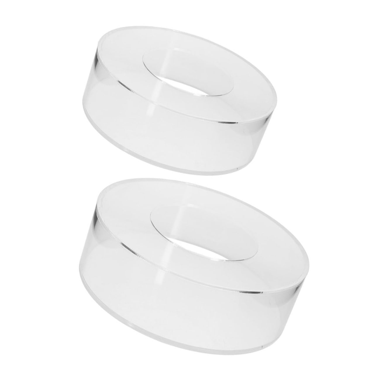 Acrílico Soporte para Tartas 2 Piezas Redondo Transparente Rellenable
