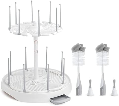 Munchkin® High Capacity Drying Rack and 2pk Sponge™ Bottle Brush