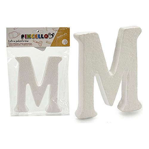 Pincello S3607155 Letra M Poliestireno, Materiales Varios, Multicolor, Talla Única