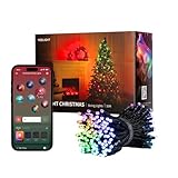 YEELIGHT Christmas String Lights, 33 Ft w/ 100 LEDs, 20+ Preset Lighting Effects, Music Flow, App Control, Bluetooth Connected, for Holiday/Patio