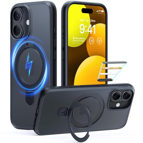 Coque iPhone 17 robuste anti-rayures à dos mat et support