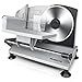 Produktbild Anescra Allesschneider Elektrisch mit 170mm rostfreies Edelstahlmesser, 0-15mm einstellbare Dicke, abnehmbares Design, Brotschneidemaschine für den Heimgebrauch für Aufschnitt/Käse/Brot/Gemüse, 150W