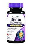 Natrol Biotin Fast Dissolve Tablets, 10, 000 mcg, 60 Tab. Pack of 2