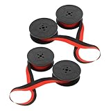 DEARMAMY 2 Sätze Schreibmaschinenfarbband Doppelspule Rot schwarz für Mechanische Schreibmaschinen Vintage tintenband Kompatibel mit Kleinen Geschäftsdruckern Leicht zu Installieren