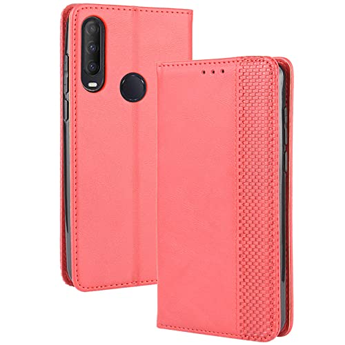 Ranyi for Jitterbug Smart3 / Lively Smart Case, Magnetic Flip Wallet Case with Credit Card Holder Slots Kickstand Flip Folio Leather Magnetic Wallet Protection Case for Jitterbug Smart3 -red