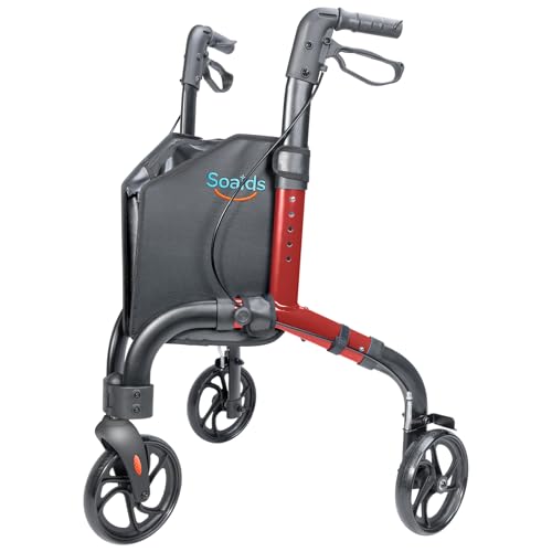 Image of 3 Wheel Walkers for Seniors, Lightweight Foldable Rolling Rollator