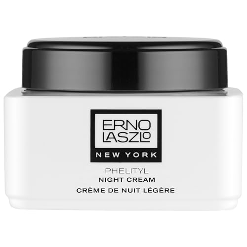 Erno Laszlo Phelityl Night Cream, Non-Greasy Night Moisturizer for Face and Neck, Re-Hydrate to a Youthful Skin Tone and Complexion Overnight, 1.7 Fl Oz