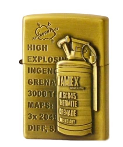 Accendino a benzina antivento KANTAI granata WAMEX in rilievo