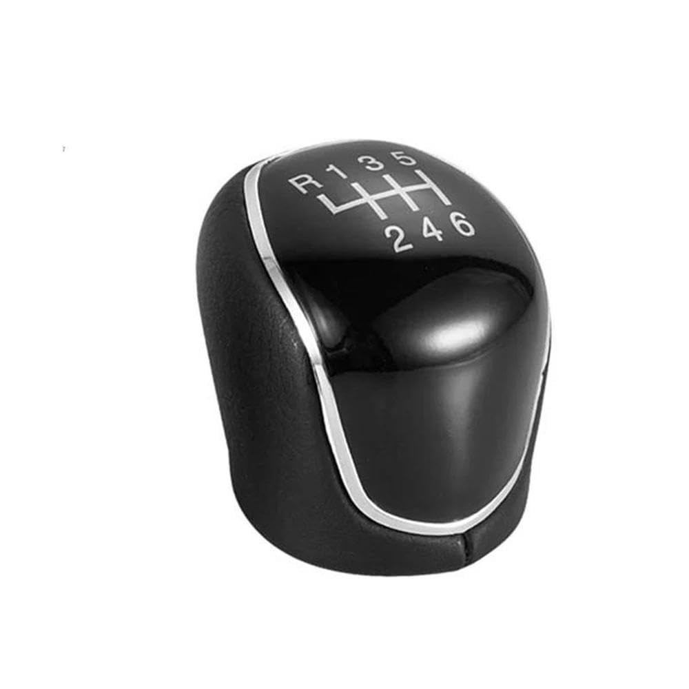 Sxqpocar Black 6 Speed Gear Shift Knob For Ford Mondeo Mk3 Mk4 Iv For Focus Mk2 Mk3 Iii For S-Max For C-Max For Kuga For Galaxy Mk2 Mk3 Shift Lever Head(Black 6 Speed)