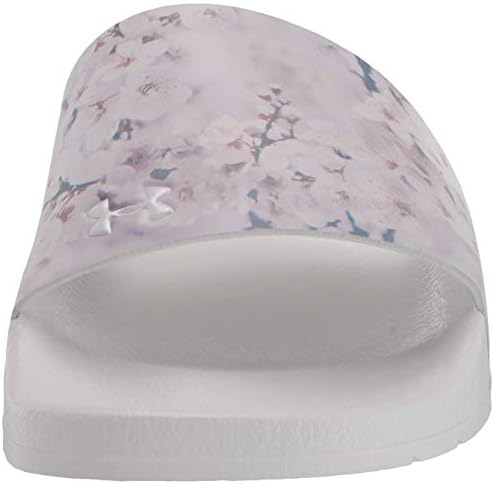 Under Armour Unisex-Adult Core Remix Floral Slide Sandal, Sea Coin (600)/Purple Dusk, 10 Men’s/11.5 Women’s | Image 1