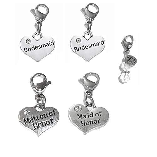 Image of Hidden Hollow Beads 4 Clip On Charms for Purse, Handbag, Keychain, Zipper Pull, Backpack, Jewelry Accessory, USA