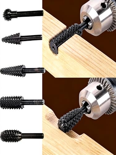 Set de fresas rotativas para madera 5 piezas miniatura 2