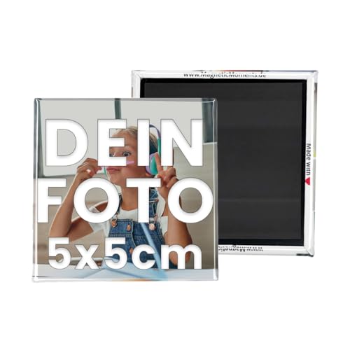 Personalisierter Fotomagnet 5x5 cm – mit eigenem Foto – Kühlschrankmagnet, Gesch