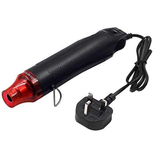 Wawasia 300W Mini Heat Gun Portable Handheld Black Heat Gun for Epoxy Resin Crafts Embossing Shrink Wrapping Drying Paint Clay Rubber Stamp Heat Tools Dryer Craft Heat Tool for Cup Turner