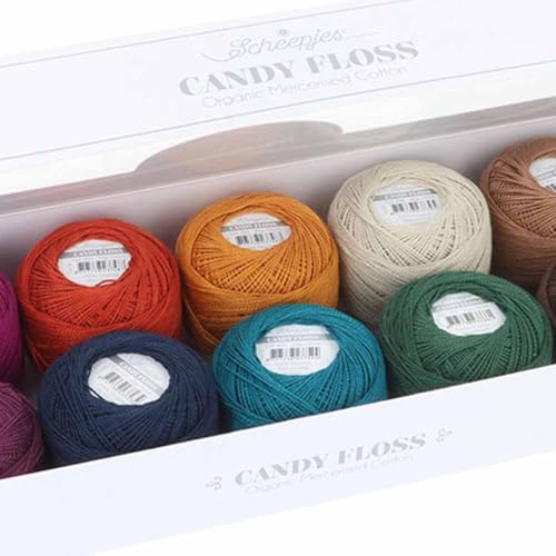 Scheepjes Candy Floss Autumn Spice solucion para bordar sin nudos con hilos de algodon fino 5