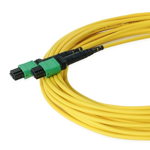 trueCABLE MTP/MPO Elite APC OS2 SM 12F Unpinned (F) Type A Polarity Plenum (OFNP) QSFP28 40/100/400G UL Listed Fiber Patch Cable, 50m (164.04ft), 1pc by TRUE CABLE - Used condition - US$156.48