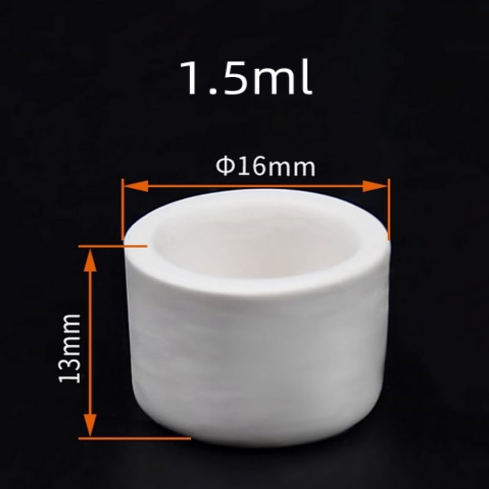Hochtemperatur-Zirkonoxid-Keramiktiegel mit Deckel – 1,2 ml bis 300 ml Fassungsvermögen(8MLx18x50)