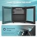 EUHOMY 48 Can Beverage Refrigerator cooler-Mini Fridge Glass Door for Beer Drinks Wines, Countertop Beverage Fridge with Adjustable Shelves Blue LED for Home/Office/Dorm/Bar, 1.3 cu.ft