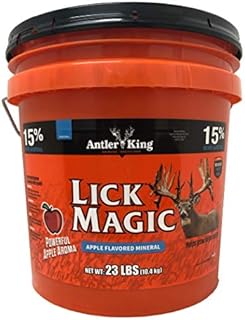 Antler King Lick Magic Apple Flavored Deer Mineral for Antler Growth and Body Mass, 23 lb Bucket