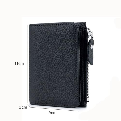Money Wallet Portable Earphone Card Holder Bag Casual Zipper RFID Short Wallets Men Women(Black)2