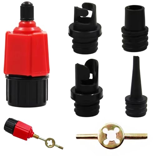 AEIOFU Air Pump Adapter for Inflatables, Paddle Board Pump Adapter with 4 Converter for Stand Up Paddle Board/Inflatable Rowing Boat/Kayak
