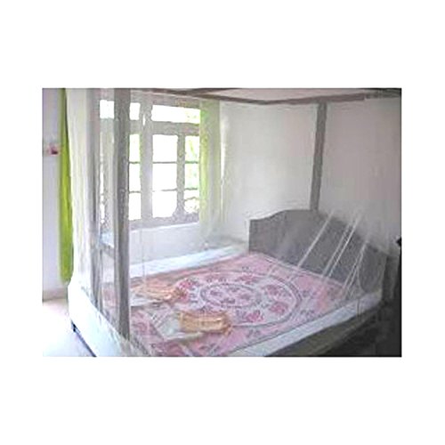 Shahji Creation Double Bed Ivory 7X7 feet Nylon Mosquito Net