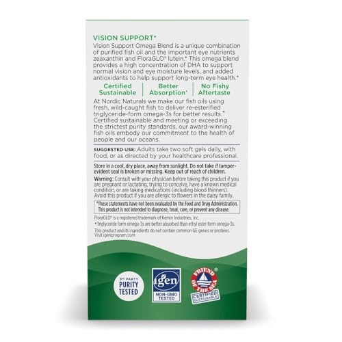 Nordic Naturals Vision Support w/Lutein, Zeaxanthin & FloraGLO - 60 Count - image 7
