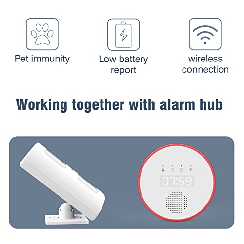 YISEELE Detector PIR de Movimiento Inmunitario Inalámbrico para Mascotas para Seguridad Sistema de Alarma Wi-FI gsm en el Hogar - Image 6