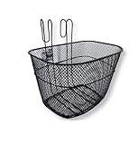 Ducomi Cesta Delantera Universal para Bicicleta para Adultos u Niños - Caja para Perro en Metal Plastificado Antioxidante para Colgar del Manillar Accesorios Bicicletas y Bici (30 x 21,5 x 19 cm)