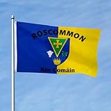 Flaggen Roscommon, Grafschaft Irland Lustige Yard-Banner Lichtbeständige Dekorations Fahnen Für Drinnen Party Außen 3X5 Ft
