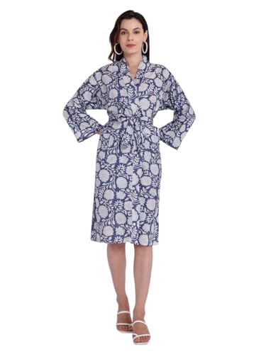 Image of Cotton Women Stylish Printed Kimono, Bath Robe,Night Wear Suit,Swim Wear, Night Dress, Beach Wear