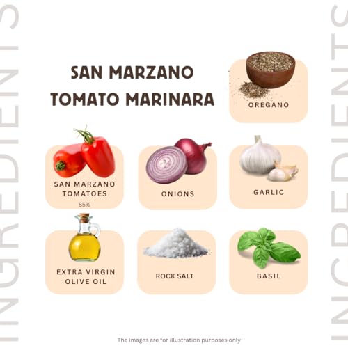 Image of Kitchen Secret San Marzano Tomato Marinara Sauce, 390g - Rich Italian Pizza & Pasta Sauce - Made with Extra Virgin Olive Oil & Fresh Basil - No Preservatives, Colors or Artificial Flavors