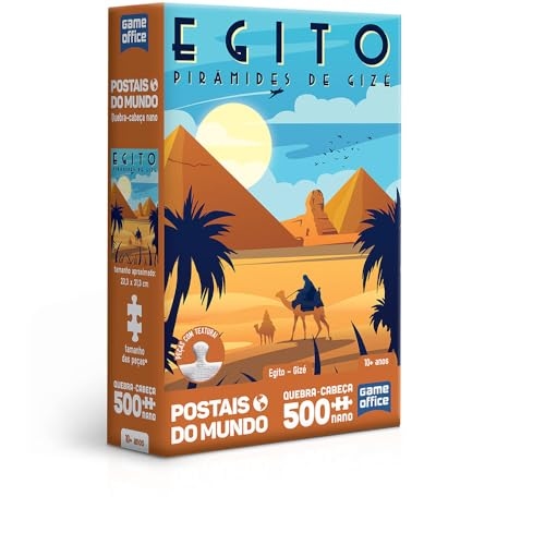 Toyster - Quebra-cabeça: Postais do Mundo - Egito - Gizé - 500 peças nano - Game Office