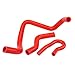 9pcs Silicone Auto Radiator Hose Kit, Coolant Pipe Car Radiator Hoses for D15 D16 SOHC EG/EK 1992-2000 (Red)