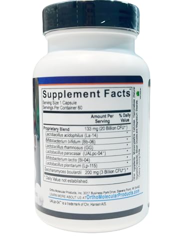 Ortho Molecular Biotic Probiotic Supplement, Supports Gut Microflora Balance, Promotes Nutrient Absorption, Boosts Immune System Health, 60 Capsules - Image 4