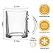 QAPPDA Glass Mugs 12 oz, Clear Coffee Mugs With Handle 350ml,Tea Mug Water Mug Beer Glasses With Handle,Glass Drinkware For Beverage,Juice,Latte Cups Cappuccino Mugs Water Cup 12pack