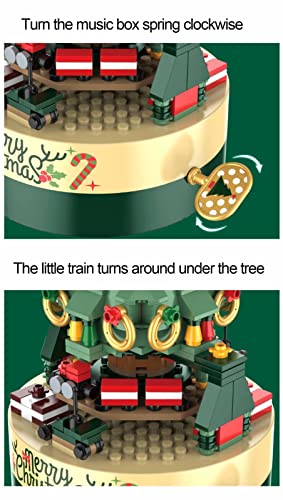 Weihnachtsbaum Musikbox Bausteine Kit,360Teile Uhrwerk Spieluhr Serie Modell,DIY Puzzle-Montage Aus Kleinen Partikel… – Bild 5