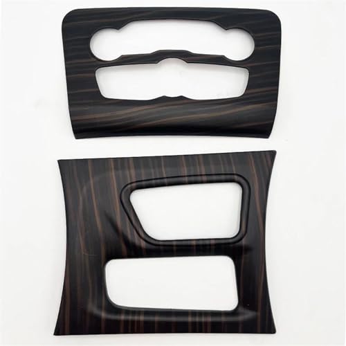 SQOFJGIGN For Dodge For Charger 2015-2023 Carbon Fiber Look Central Control Gear Shift Panel &Central Control Air Conditioning Cover Stickers Molduras Interiores Coche(Wood Grain)