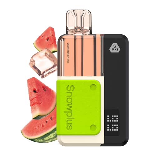 Snowplus Swift 電子タバコ タール ニコチンなし リキッド 本体 vape pod ベイプ リ シーシャ 持ち運び 15000回吸引 大容量 濃密ミスト2モード 自動吸引 液漏れにくい ウォーターメロンアイス バッテリー+カートリッジ セット