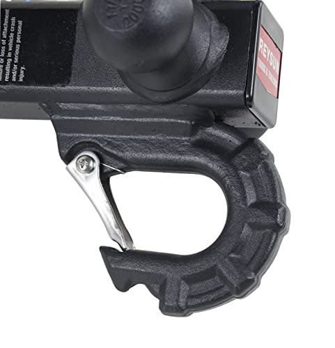 Image of Patented Forged Trailer Hitch Tri-Ball Hitch with Hook: 3 Sizes in 1 Tow Ball Hitch, Fits 2-inch Hitch Receiver, Secure Locking Mechanism, Matt Black