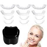 3 Paar Zahnersatz Zum Aufstecken Zähne Zum Aufstecken Zahnersatz Zahnblende Zahnprothesen Fake Zähne Zahnprothese Mit Zahnprothesen Box Wiederverwendbar, Deckt Schlechte Zähne Ab, Natürliche Wirkung