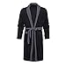 VJGOAL Albornoz para hombre Solapa de manga larga Invierno Plush Color sólido...