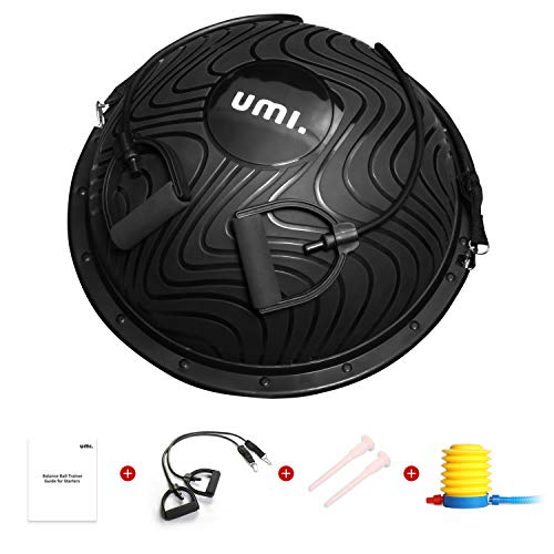 UMI. Essentials Balance Trainer Fitball Bola de Equilibrio para Entrenamiento 60cm con Inflador y Bomba para Fitness Gimnasio
