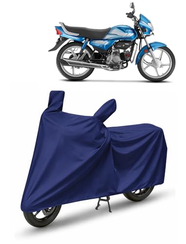 Image of Bike Cover for Hero HF Deluxe with Side Mirror Pocket & Buckle Belt | HIGH Material Quality | Weather Resistant